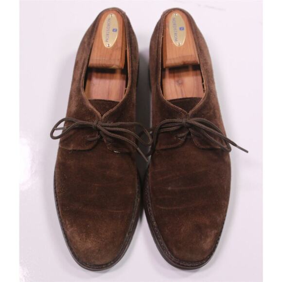 Salvatore Ferragamo Brown Suede Leather Oxford Leather Dress Shoes 8.5 D main image 8